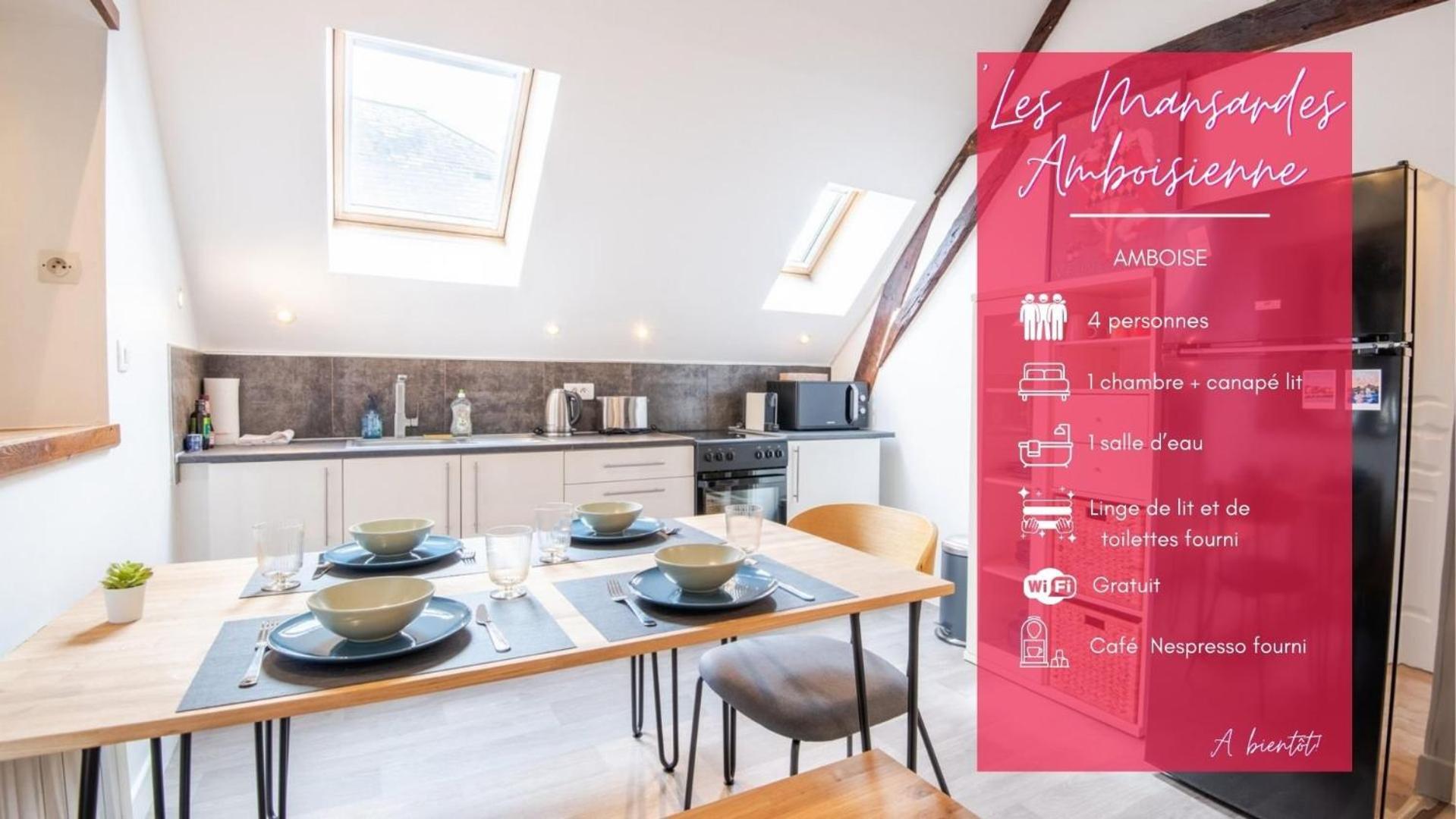 Apartmán Les Mansardes Amboisiennes Amboise Exteriér fotografie
